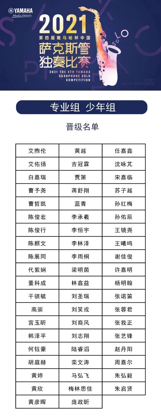 第四届“环球360杯”（中国）萨克斯管独奏比赛——决赛名单公布，决赛报名通道开启！
